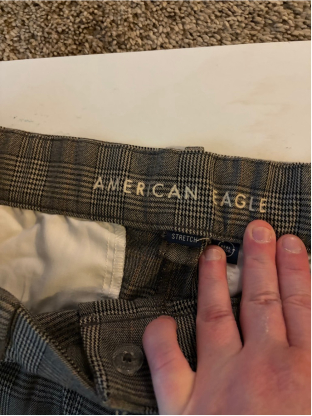 Women's American Eagle Gray Plaid Wide Leg Trousers Size 14
196 - Picture 5 of 9